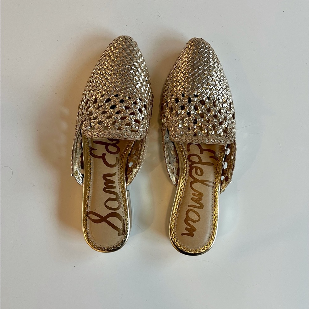 Women’s Sam Edelman Slides, Gold, 5.5